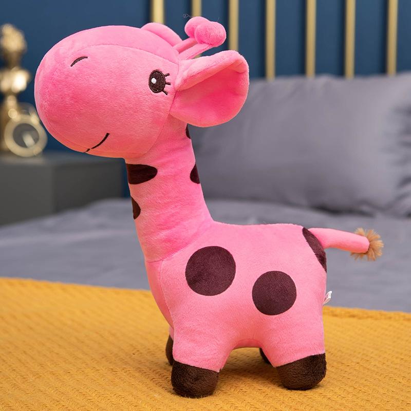 Pluszowa lalka żyrafa, słodka kolorowa lalka jeleń, dekoracyjny prezent