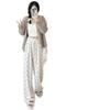 2025 Women's High Waist Soft Wide-Leg Pants with Bow, Slimming Fit, for Spring & Autumn
