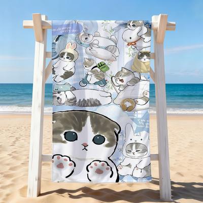 Cartoon Cute M-mofusand Towel Drying Bath Towel Applicable To Light Swimming Camping Yoga Beach Out