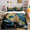 Vintage Schip Avontuur Decor Zacht Comfortabel Dekbedovertrek Beddengoed Set Inbegrepen 1*Dekbedovertrek & 2*Kussenslopen cadeau