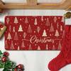 2D Flat Printed Christmas Floor Mat Non-Slip 3D Illusion Rug Round Vortex Carpet  Outdoor