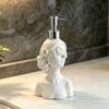 Resin Blindfold Girl Lotion Pump Vintage Bath Lotion Container Hand Sanitizer Bottle  Home Decor