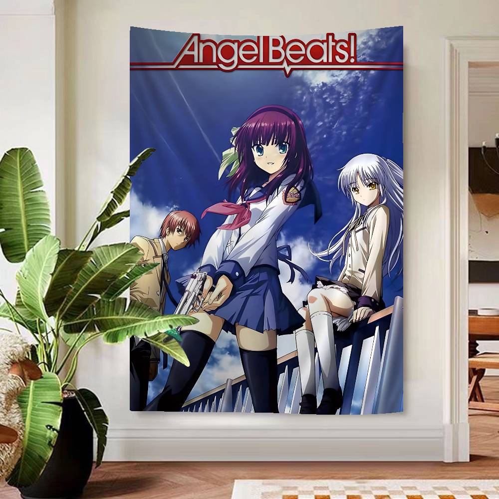Angel Beats Kreslený Anime Gobelín Japonské Umění Nástěnná Dekorace Domácí Dekor