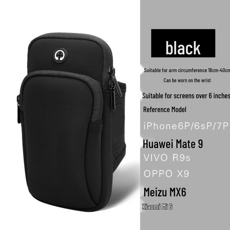 

Neoprene Sports Arm Bag for Running and Fitness – Unisex Wrist and Arm Phone Holder Up to 6-inch