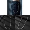 Catena da Vita in Acciaio di Titanio Stile Punk per Uomini Donne Hip Hop Rock Accessorio di Moda