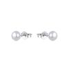 Boucles D'oreilles - Luxenter - Argent 925 - Perle Blanche - Finition Rhodium - Femme