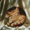Metal Tin Sign Cat Flower Wall Art Home Decor