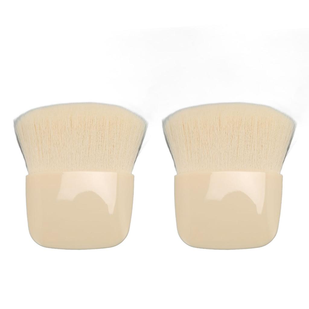 Mini Make-up Pinsel Weiche Borsten Tragbar Klein Puderpinsel für Rouge Foundation 2 Stück