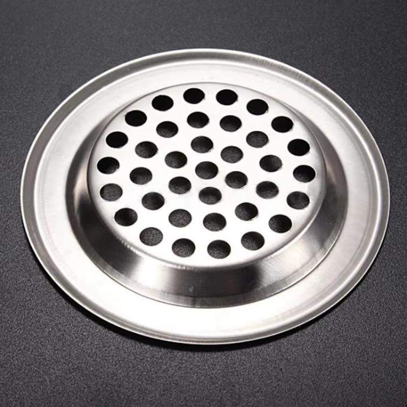 5 Pcs Stainless Steel Mesh Sink Strainer Kitchen Bath Hair Catcher Trap Drain Filter Circular Stainless Steel Pool Funnel