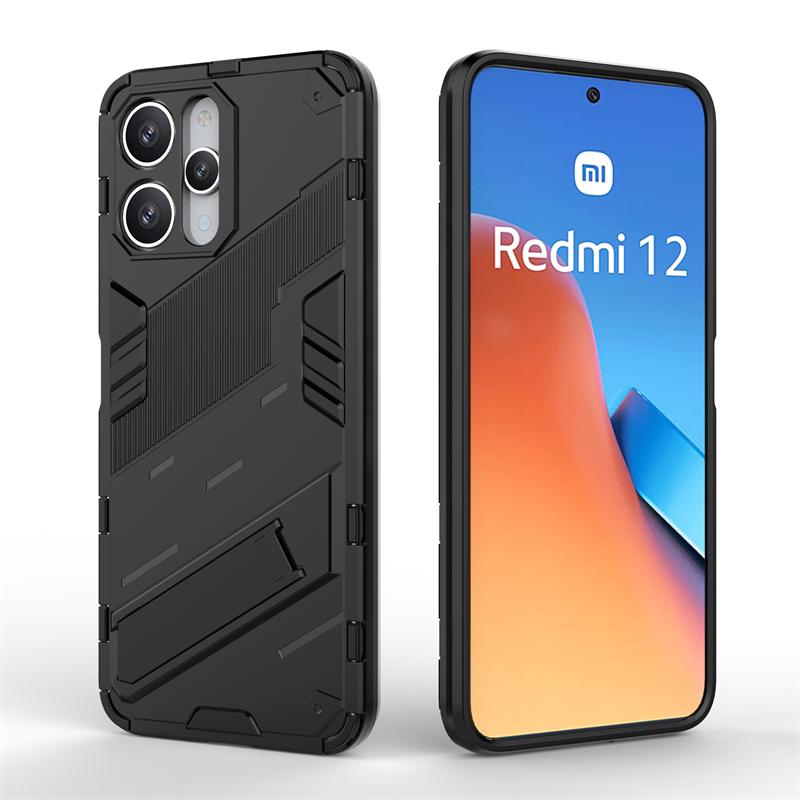 Per Xiaomi Redmi 12 Custodia Cover Xiaomi Redmi 12 Capas Paraurti Telefono Supporto Posteriore Kickstand Cover Resistente agli Urti Xiaomi Redmi 12 Fundas