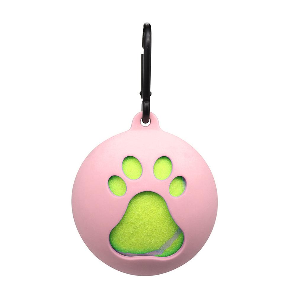 Standard Tennis Ball Holder with Carabiner Hands-Free Pet Ball Cover Holder for Training Walking Tennis Play Durable