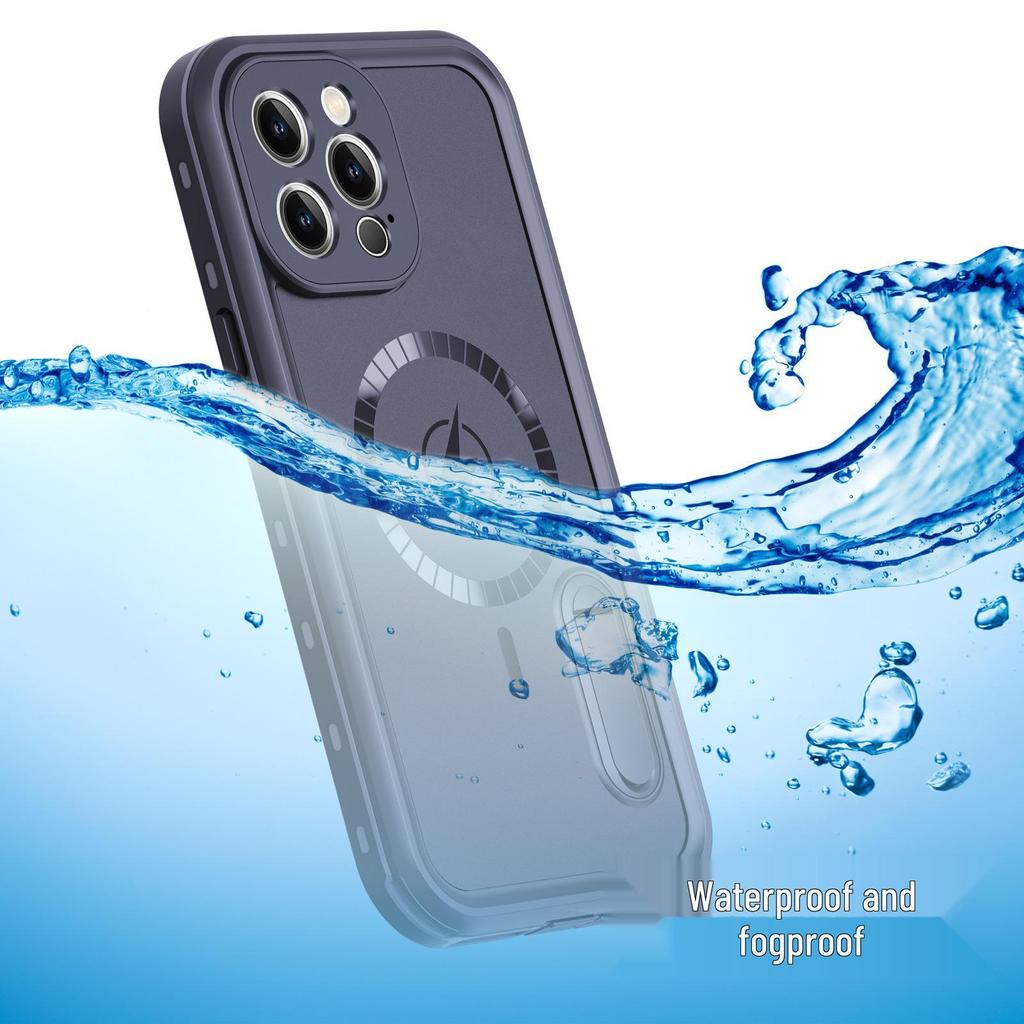 Red Pepper Magnetic Waterproof Case for iPhone 13 Pro Max - Outdoor Diving Sports Protective Cover