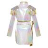 Foreign Trade Cosplay Halloween Laser Leather Costumes for Adults and Children, Anime Role-Playing Stage Costumes