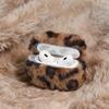 For AirPods Pro3 4 3 2 1 Pro 3 Pro2 Earphone Case 3D Plush Leopard Print Brown Cartoon Fur Protective Headphone Box Cover