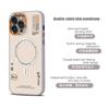 Funda Magnética Mate para Teléfono para iPhone 17 16 15 14 13 Pro Max Air Magsafe Carga Inalámbrica Marco de Lente Metálico Escarchado Cubierta de Botones