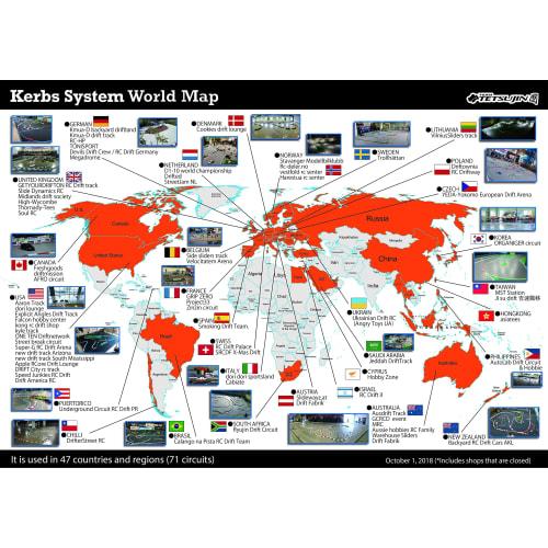 KERBS SYSTEM 1000R Curb Markers (50 Pieces) - 1 Box, Suitable for 1/10 Scale Radio-controlled Car Dioramas, Drifting, and Touring (Green)