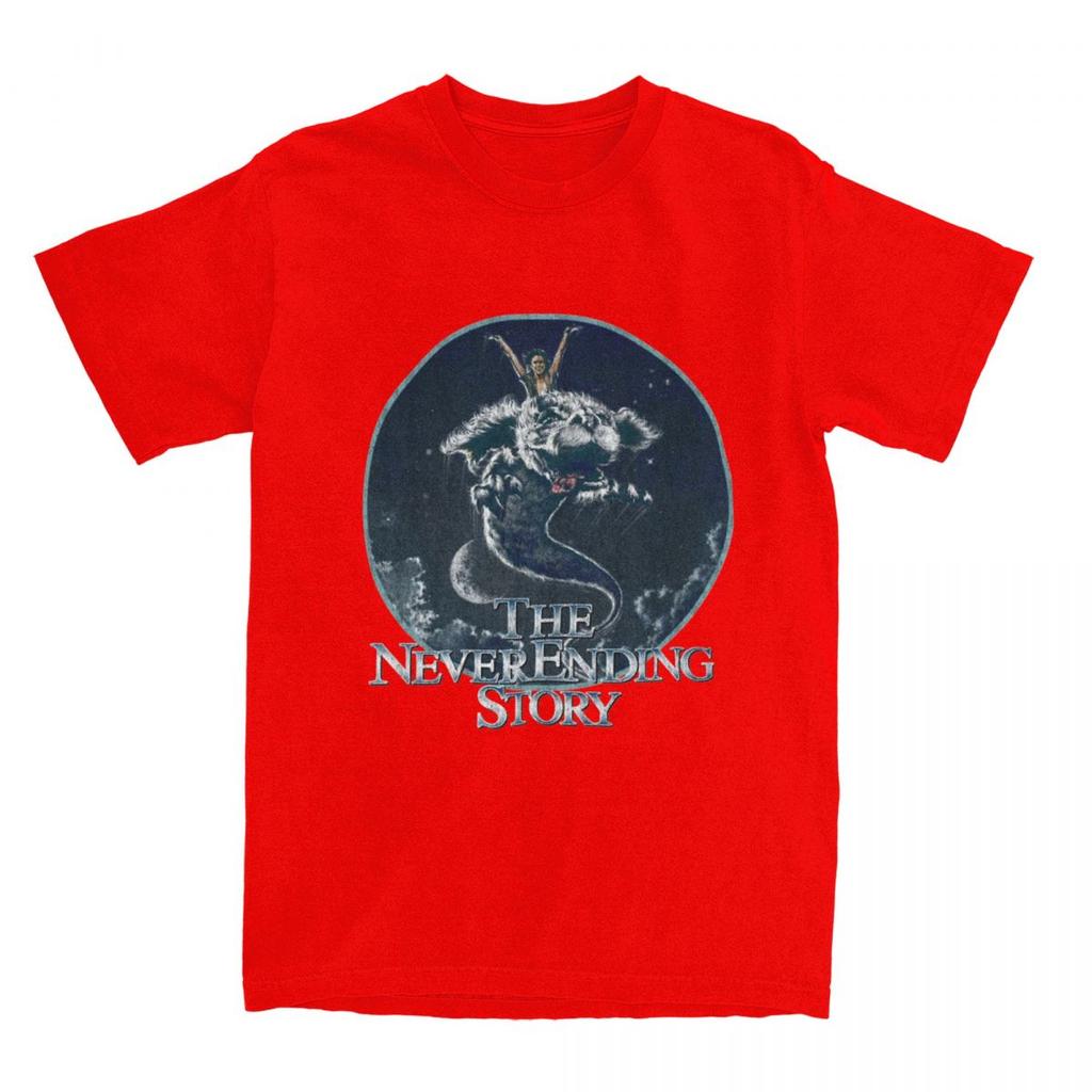 Men TShirt The Neverending Story TShirts Fashion Falkor Beach Tee Shirt Y2K Fun Printed Cotton Clothes Plus Size 6XL