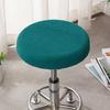 Solid Color Round Chair Cover Thickened Stool Cushion Cover Soft Bar Stool Cover