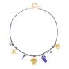 Summer Starfish & Pearl Heart Sea Turtle Pendant Necklace - Dopamine Stainless Steel Clavicle Chain