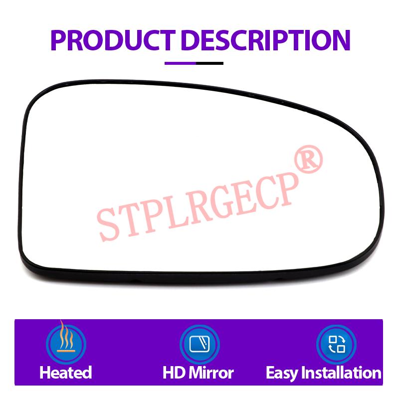 For Toyota IQ J10 08-15 Prius 09-11 Car Left Right Rearview Side Wing Heated Clear Durable Mirror Glass Replacement