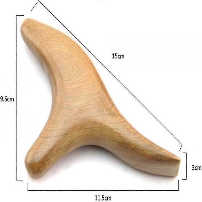 2pcs Thai Traditional Trigger Point Massager Triangle Cone Wood Reflexology Hand Foot Massage Tool Massager Spa
