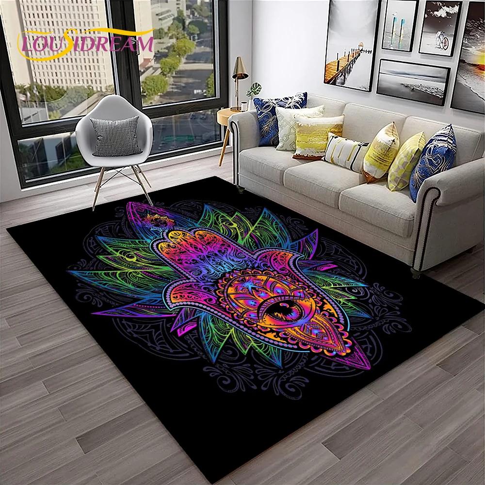 Evil Eye,Eye of Horus,Nazar Tree of Life Carpet Rug for Home Living Room Bedroom Sofa Doormat Decor,Area Rug Non-slip Floor Mat