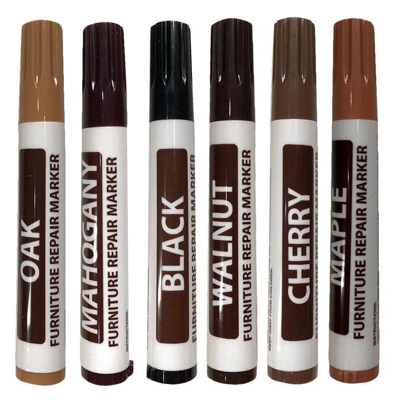 6 Colors Wooden Furniture Floor Repair Marker Pens Table Cloth Painting