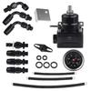 Universal Fuel Pressure Regulator Kit Car Fuel Pressure Regulator 100psi Adjustable Oil Gauge AN 6 Fitting End Oil Hose Fitting