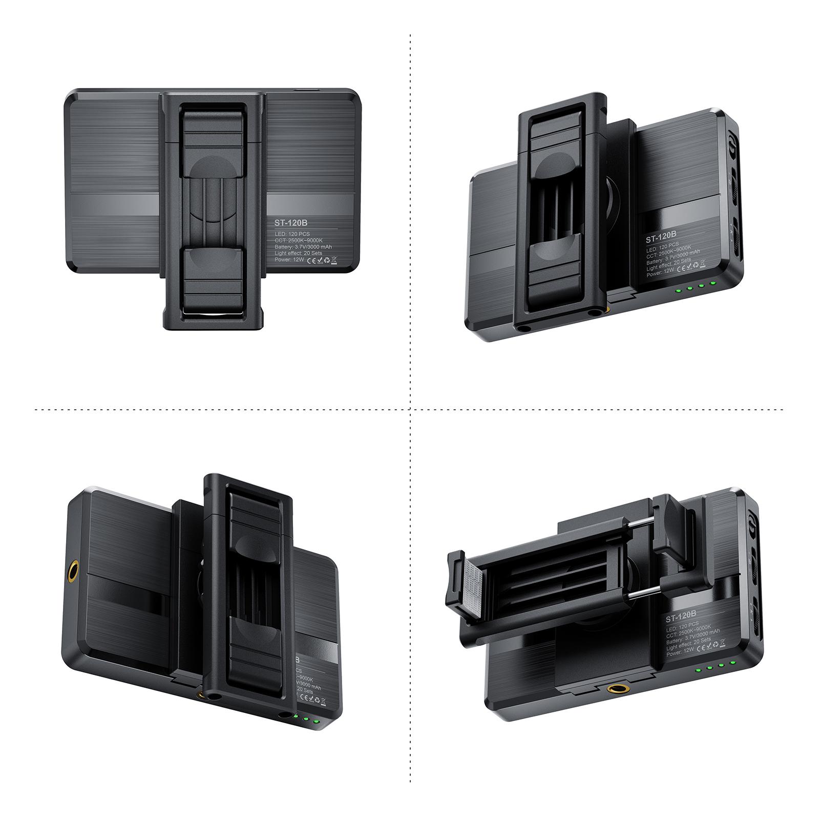 

Pocket Clip on LED Video Light Computer Tablet Mobile Phone Video Conference Light 2500K 9000K Dimmable Built in чёрный