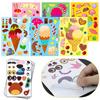 12sheet/set DIY Puzzle Sticker Scrapbook Stickers DIY Cartoon Pattern Animal Ice Cream School Supplies Student Rewards TMZ