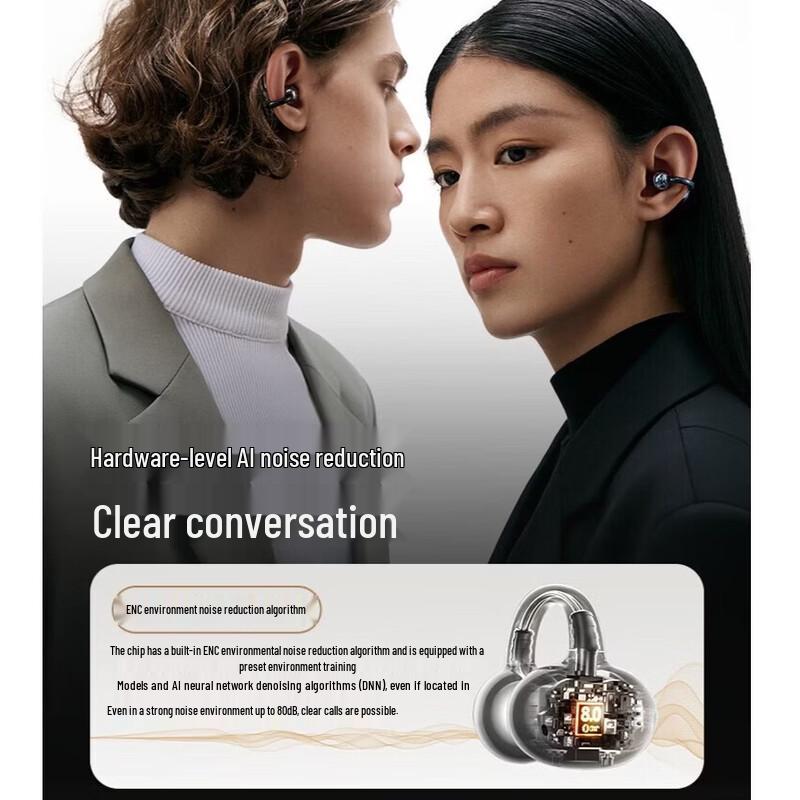 SANAG S8S AI Open-Ear Clip-On Bluetooth Earphones
