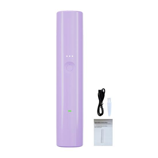 Women Electric Shaver Double Heads USB Rechargeable Waterproof Portable Face Body Bikini Area Arm Leg Hair Removal Epilator Razor Trimmer