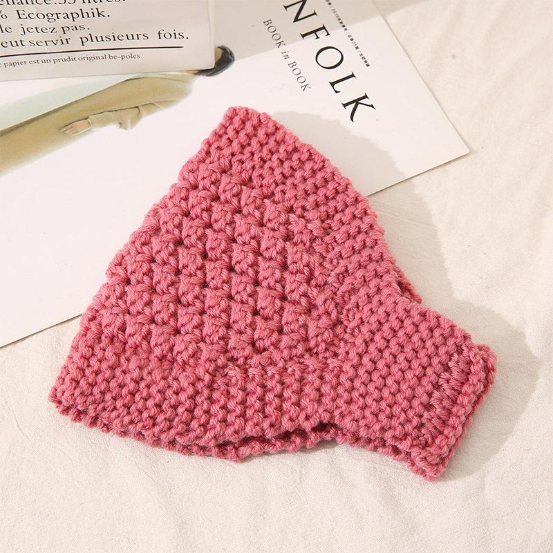 Women's Hand-Knitted Wool Headband: Warm Autumn/Winter Ear Protection with Wide Brim