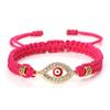 Cross-Border Alloy Bamboo Evil Eye Bracelet: Starry Eyed Woven Couple Bow Design