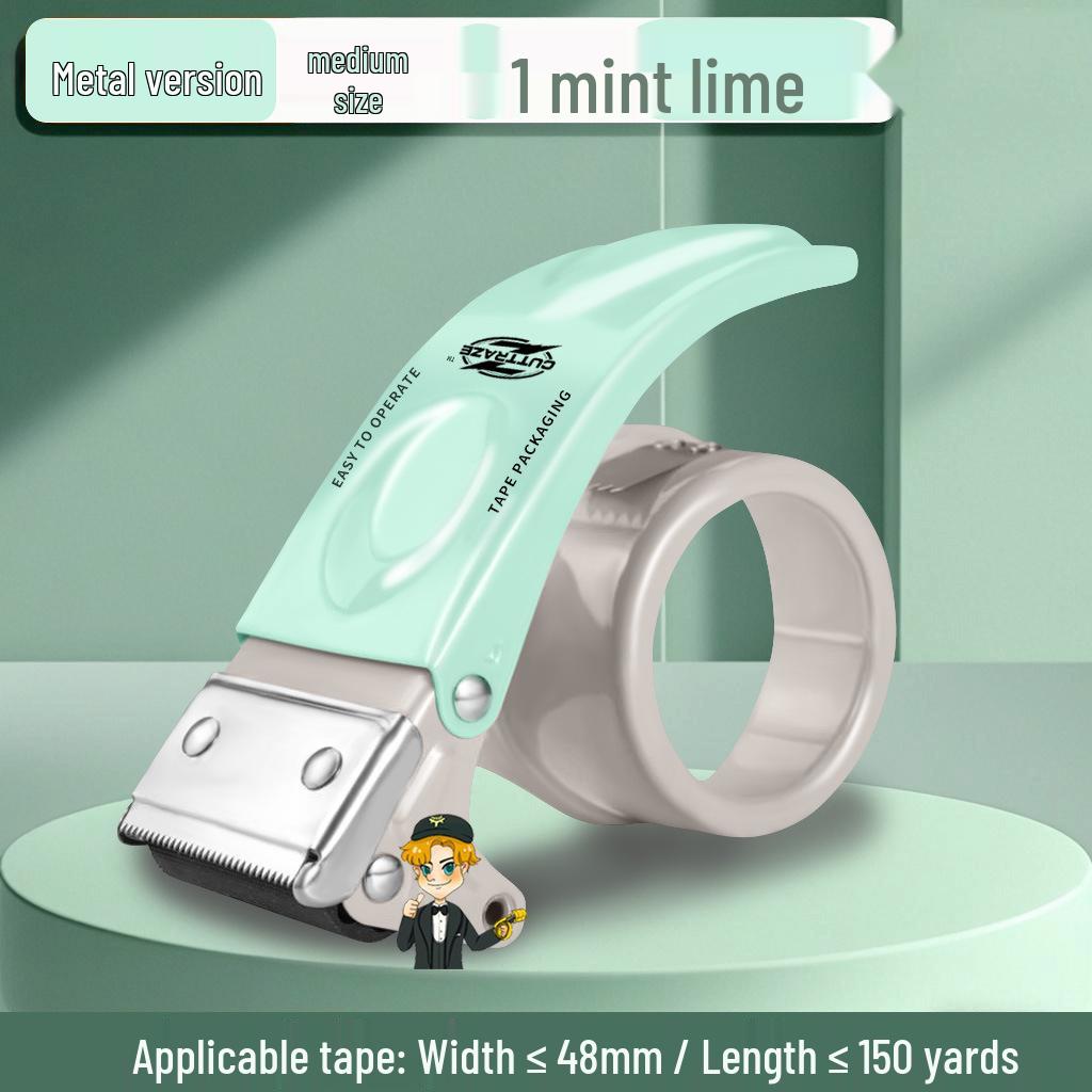 Two-Inch Metal Transparent Tape Cutter - Convenient Box Sealer.
