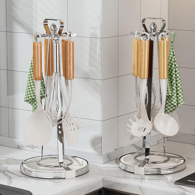 Miflame Stainless Steel 360° Rotating Kitchen Utensil Hanger