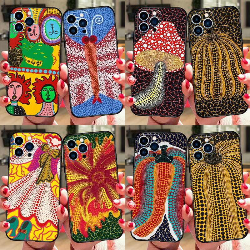 KUSAMA Art Case For Oppo A78 A98 A18 A38 A58 A60 A80 A40 A77 A57 A17 A74 A54 A94 A96 A76 A16 A15 A5 Pro