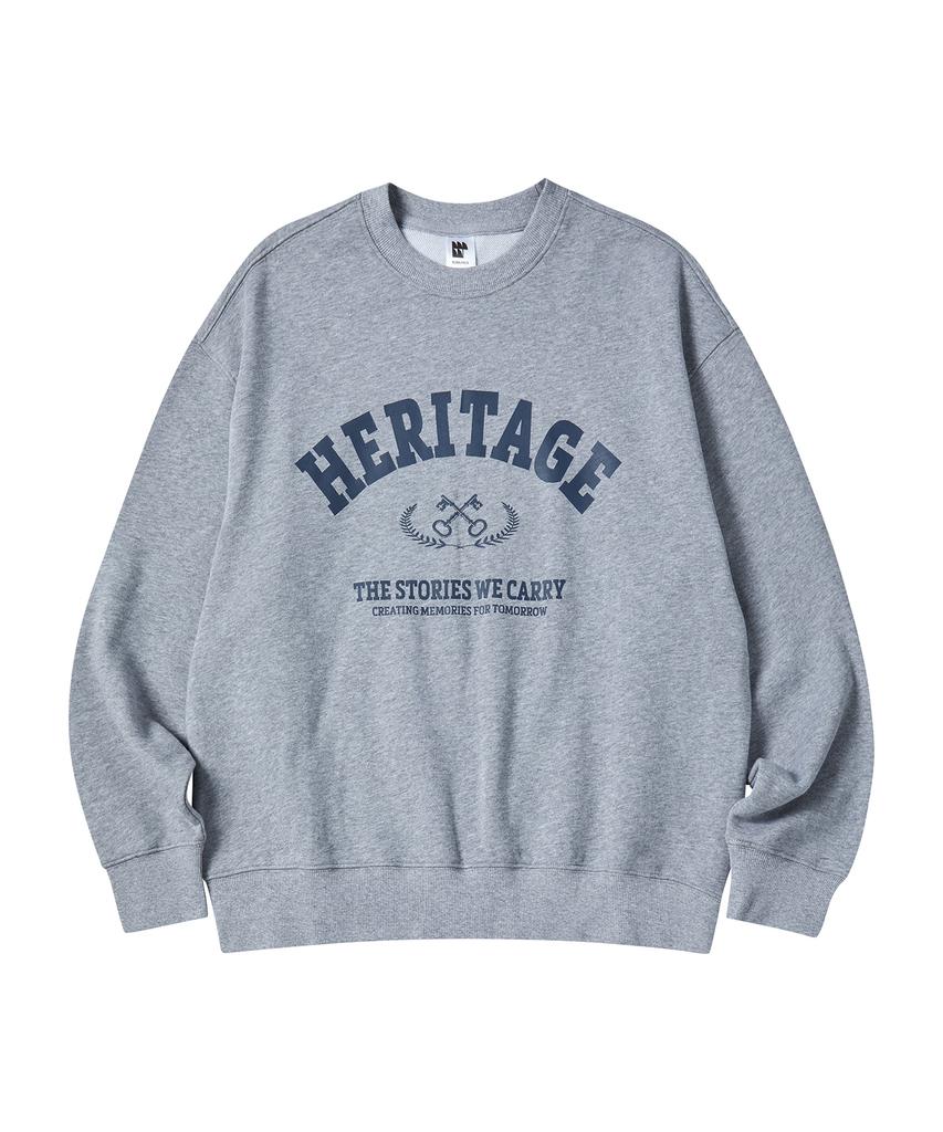 BUBBLPIECE Heritage Logo Sweatshirt_Grey