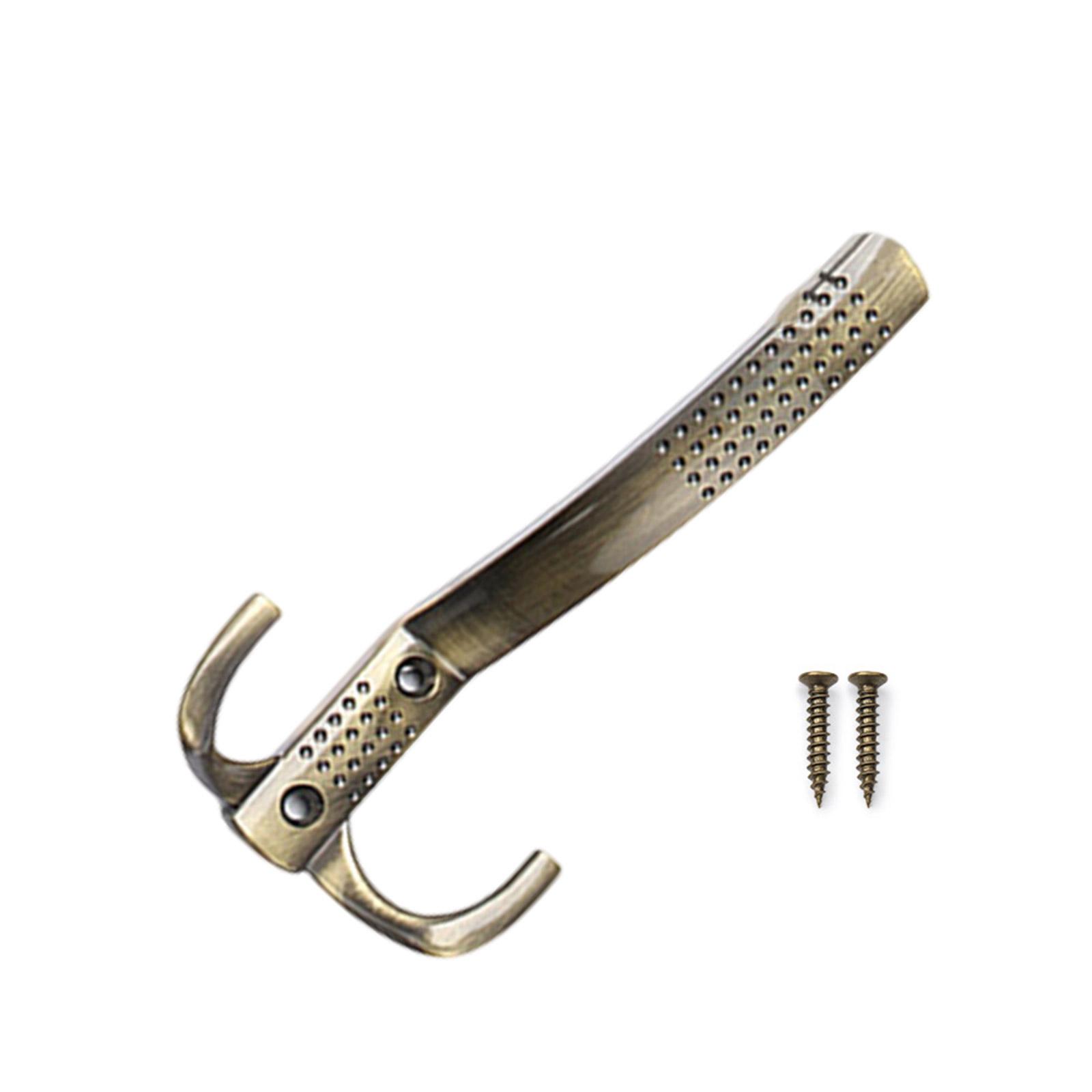 

Настенные крючки для одежды, металлический крючок с двумя зубцами, настенный крючок из цинкового сплава, вешалка для полотенец, для пальто, головных уборов, одежды, прочной C