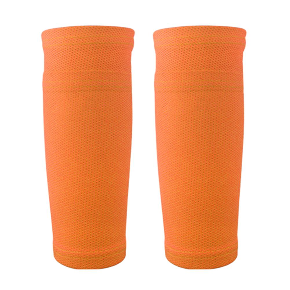 1Pair Football Game Calf Sleeve with Pocket Nylon Football Match Legs Protective Gear Breathable for Adults Kids Sports Supplies