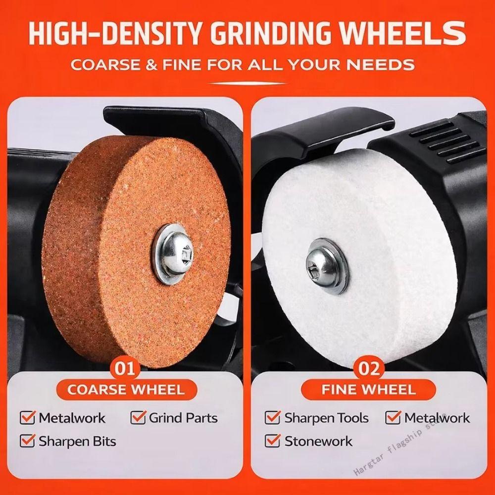 Dual Wheel Mini Bench Grinder Automatic Electric Polishing Machine Electric Sharpener Woodwork
