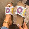 Women Slippers Fashion Floral Sandals Thick Bottom Ethnic Cool Slippers Open Toe Casual Minimalist Thong Shoes Slides Women