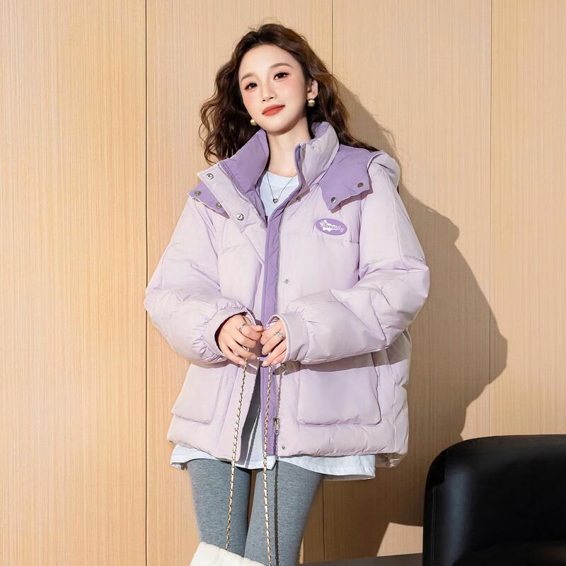 

TonLion Women s Color Block Hooded Cotton Padded Jacket S