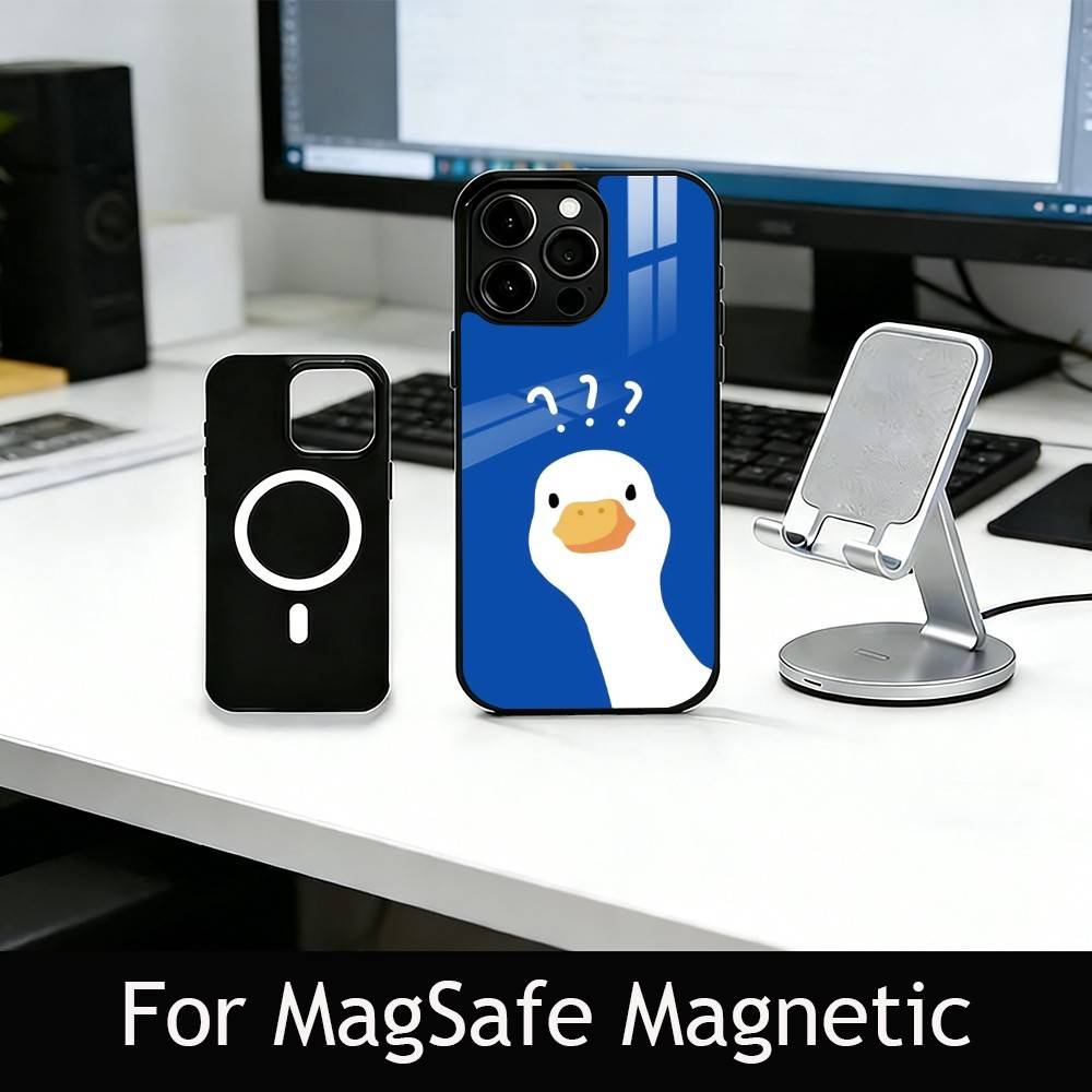 Duck Phone Case For iPhone17,16,15,14,13,12,11 Plus,Pro Magnetic with Magsafe Wireless Charging