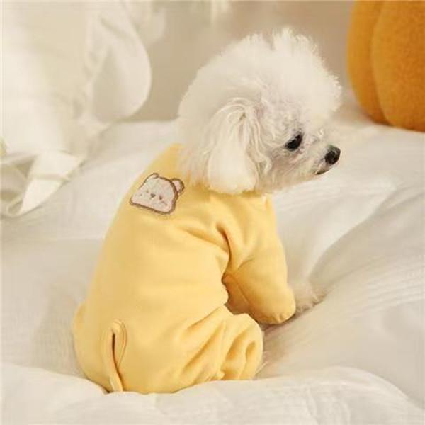 Warmer Frühjahrs- und Herbst-Vierbeiner-Pyjama für kleine Hunde - Bauchschutz für Welpen von Pomeranian, Teddy, Bichon