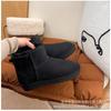 Sheepskin and fur integrated snow boots for women's winter new warm thickened men's short tube thick bottom velvet