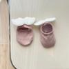 Chaussettes Ailes d'Ange pour Bébés Garçons Coton Élastique Couleur Unie Chaussettes Nouveau-nés Filles Printemps Été Antidérapantes Sol Coupe Basse pour