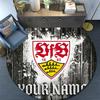 Custom Name VfB Stuttgart Round Area Rug,Carpet Rug for Living Room Bedroom Sofa Playroom Decor,Non-slip Floor Mat
