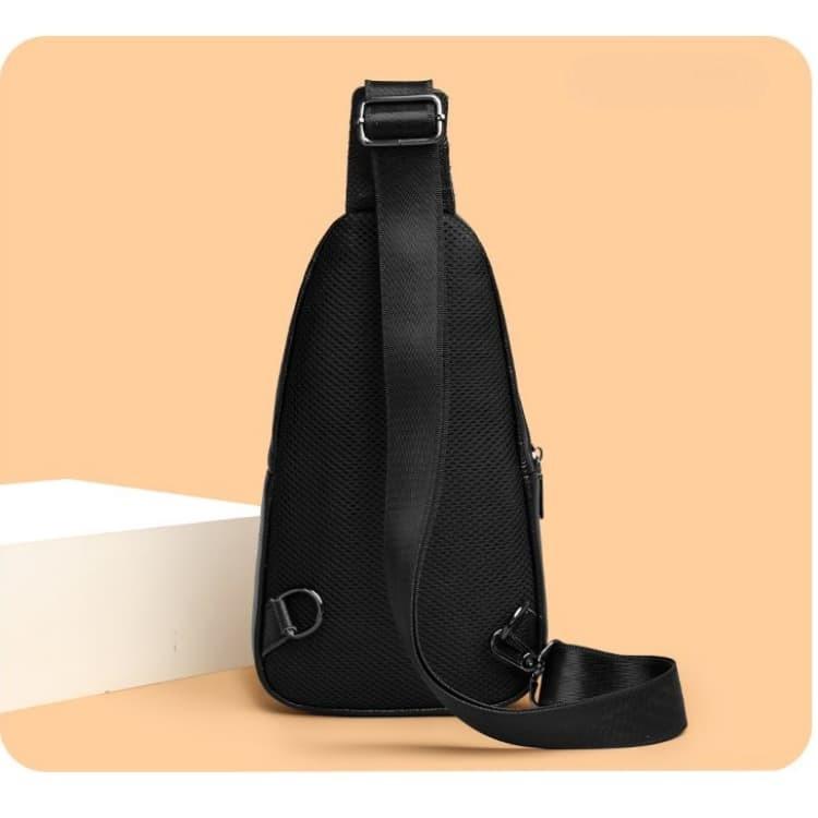 Men's Lychee Pattern Casual Breast Bag
