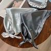 PU Leather Headscarf Hat Bling Bling Hip-hop Kerchief Retro Women Headband  Bandana Scarf